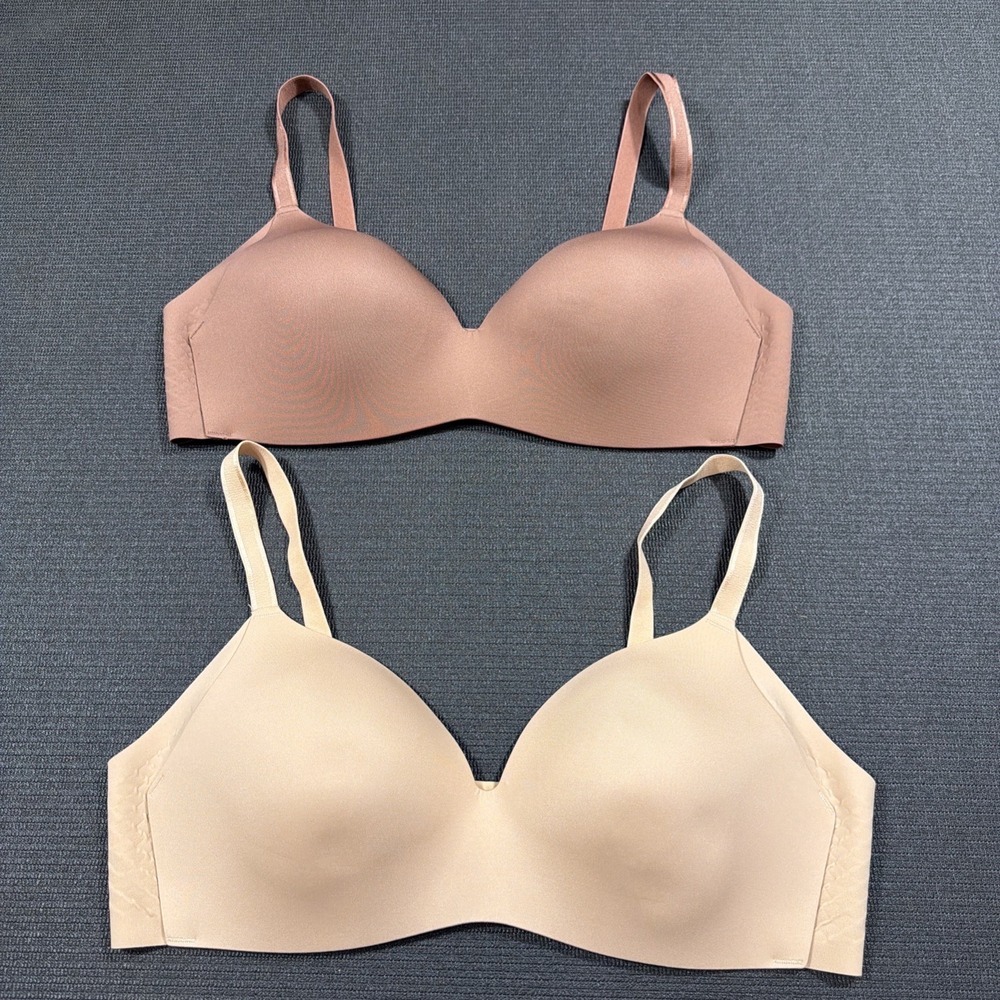 Bundles of Two Knix WingWoman Contour Bras Beige Brown Wireless Sz 38B NWOT